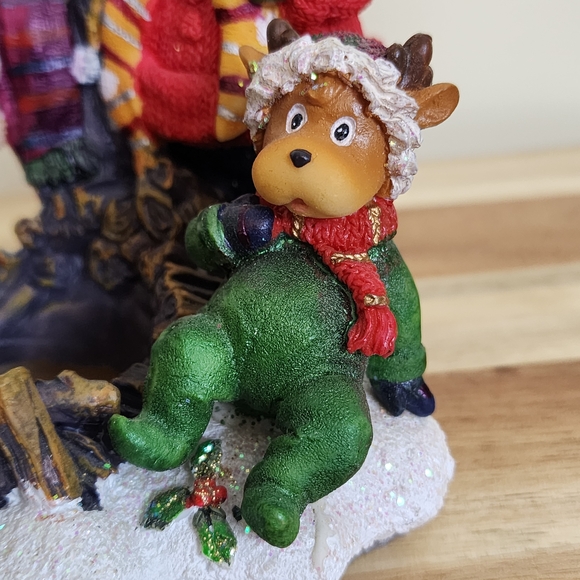 Festive Reindeer Christmas Candle Holder - Picture 4 of 15